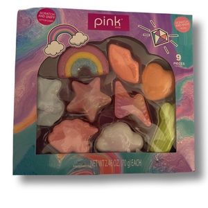 🛍️4/$35🛍️ Pink Viva 9pc Bath Fizzer / Bath Bombs in Scent Cotton Candy & Rose